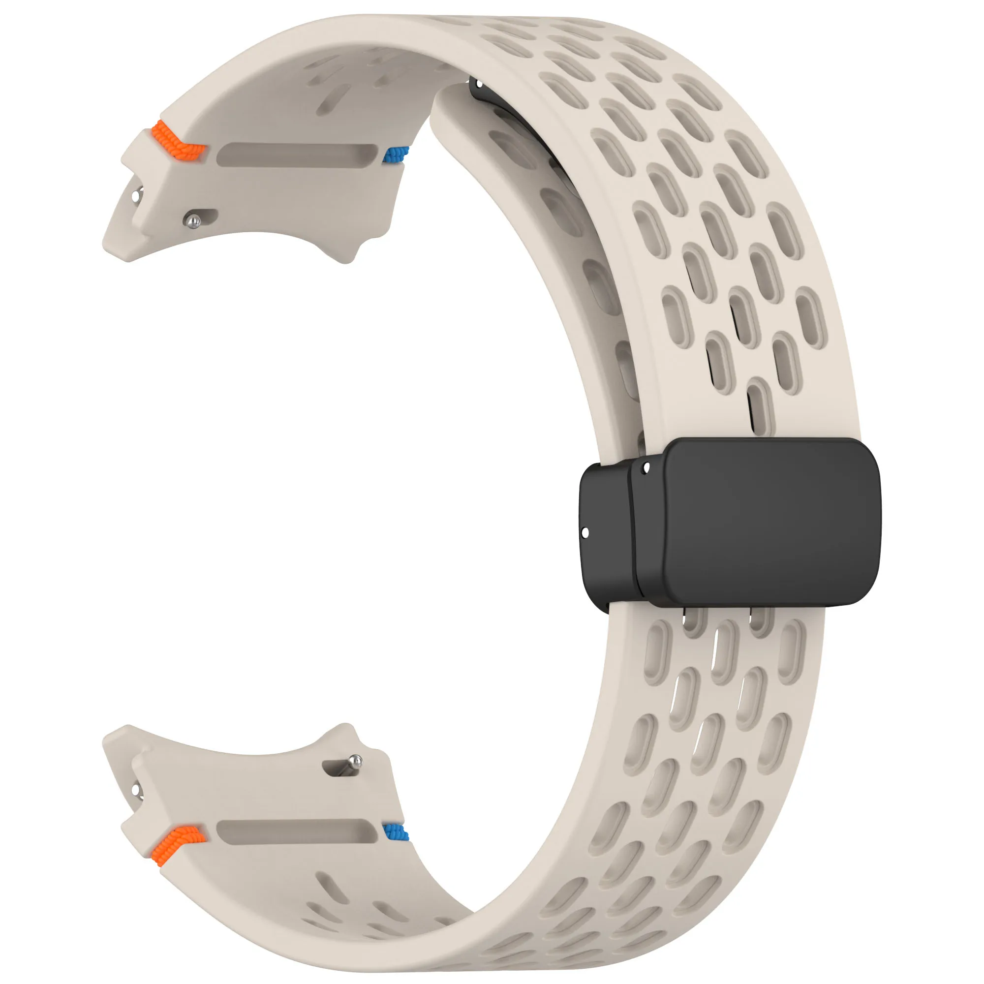Magnetic Buckle Silicone Watch Band - 20mm Strap with No-Gap Design