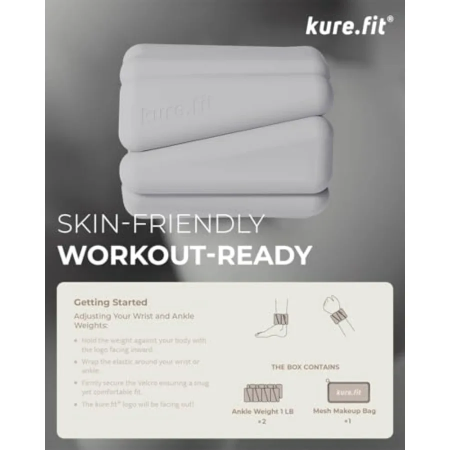 Gray Weights Set 1lb & Blue Kettlebell 5-12lb Bundle | Home Gym