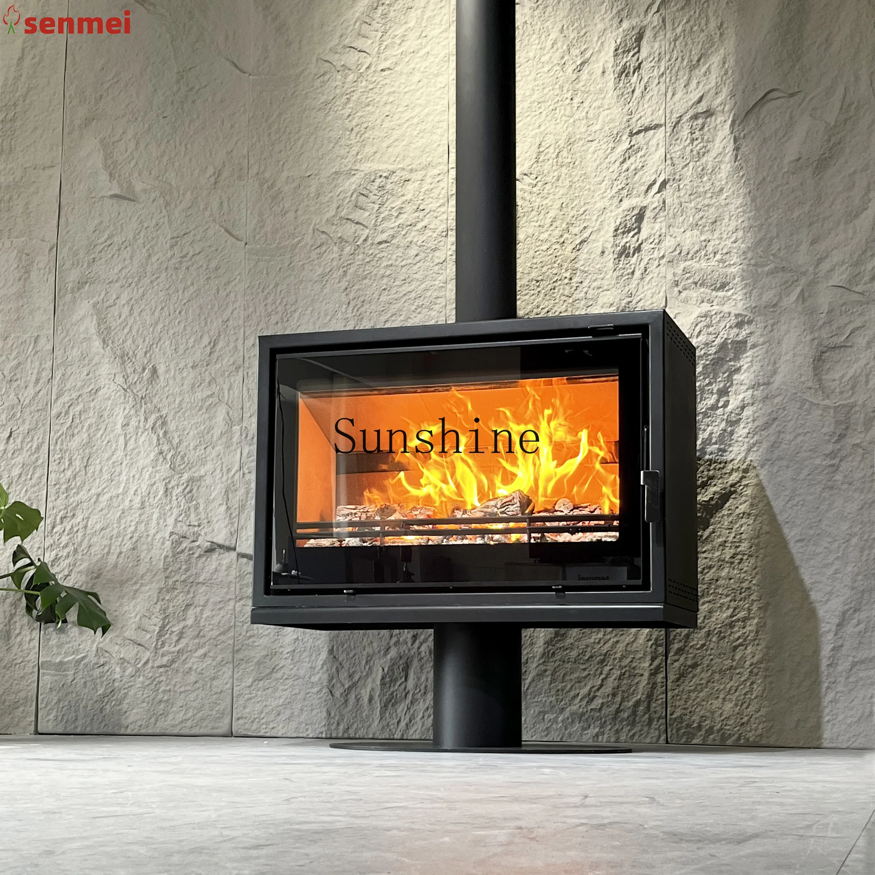 European cast iron fireplace wood fire heating stove B & B villa IMX2D2