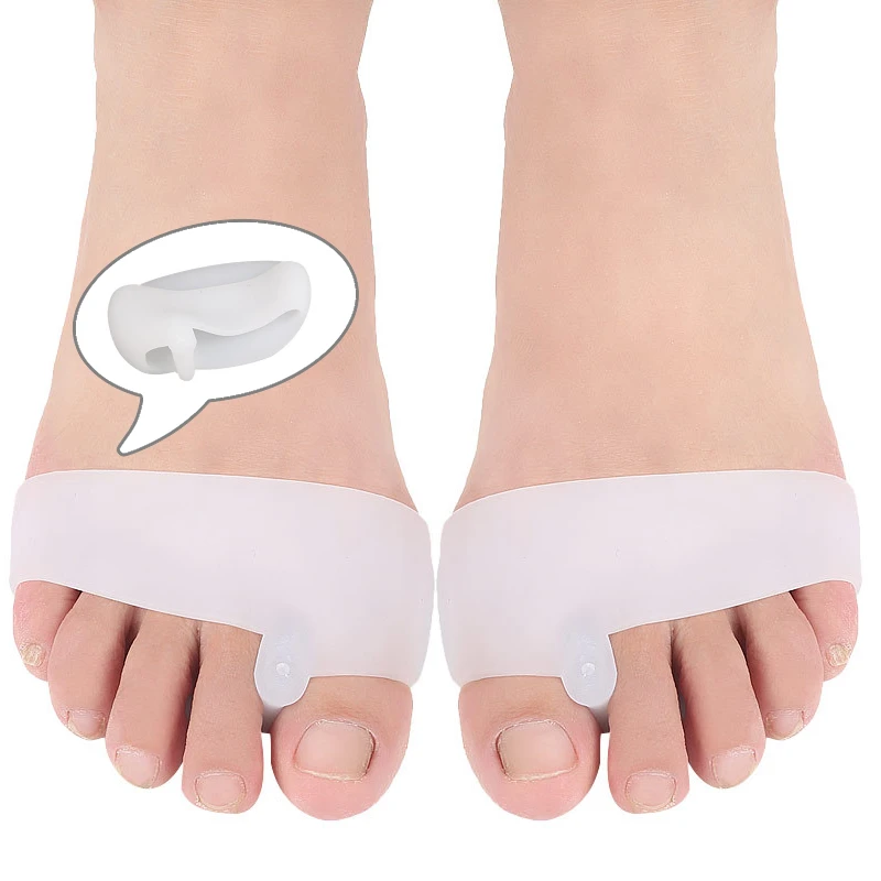 

4Pcs=2Pairs Bunion Corrector Gel Toe Straightener Separator Silicone Spacer Hallux Valgus Pain Relief Forefoot Pads Cushions