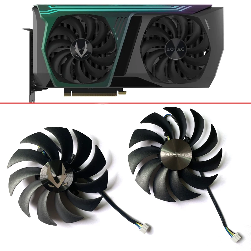 2 Pz/Set 100Mm Di Raffreddamento Vga Muslimax/Muslimah, Ventola Della Scheda Grafica, Per Ventole Di Raffreddamento Holo Zotac Gaming Geforce Rtx 3070