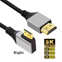 90 Degree Angle 8K 5K Micro HDMI To HDMI-compatible HDMI 2.1V Cable for TV PC Digital Camera Sony A6400 GH4 Tablet  Hdmi Cable - Image 5