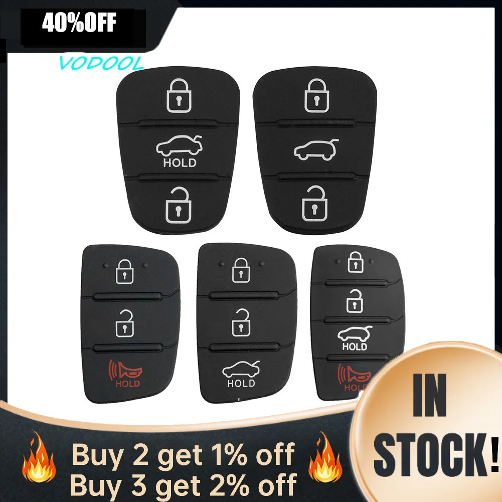 Key Case Car Key Shell Key Shell Car Replacement 3 Button Remote Key Fob Case Rubber Pad for Hyundai I10 I20 I30 IX35 for Kia K2 K5 Rio Sportage Flip Key Parts