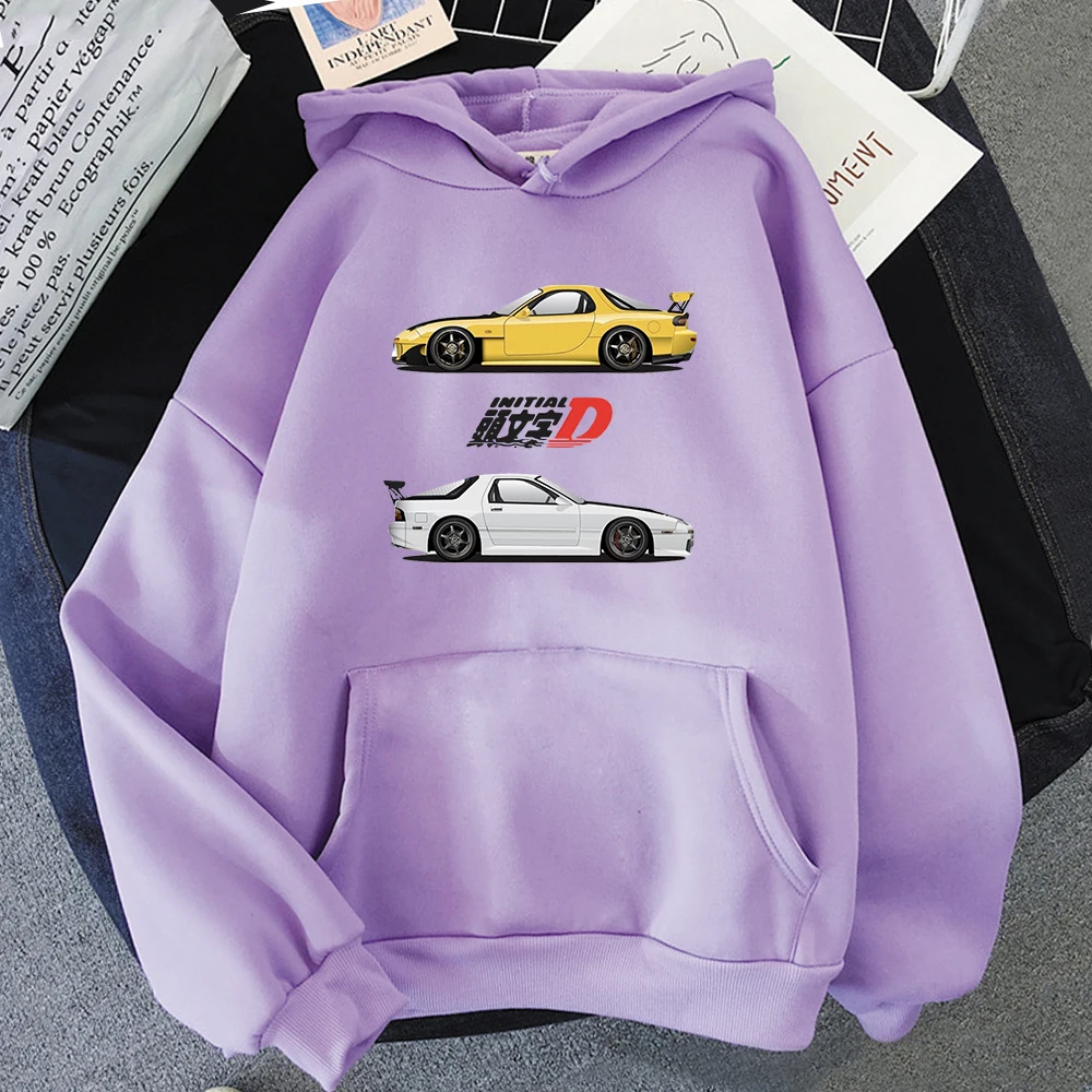 

Anime Initial D Hoodies Takahashi Brothers' Rotary rx7 Crewneck Sweatshirts Women Long Sleeve Streetwear Clothing Tops Sudaderas