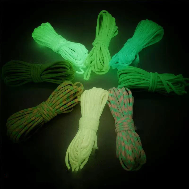 thumbnail image 2 of 5Colors Luminous Paracord Cord Lanyard 9 Cores Outdoor Survival Glow In The Dark Parachute Rope For Hammock Camping Hiking And Survival Pink 2 of 13