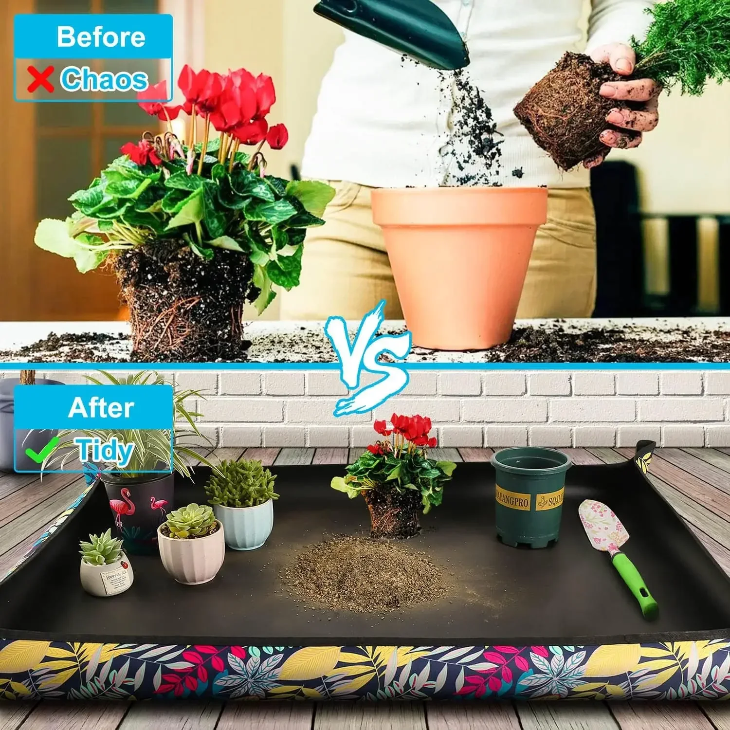 Plant Transplant Mat Oxford Gardening Mat Soil Changing Indoor Portable Gardening Tray Tools Supplies transplant mat plant repotting mat