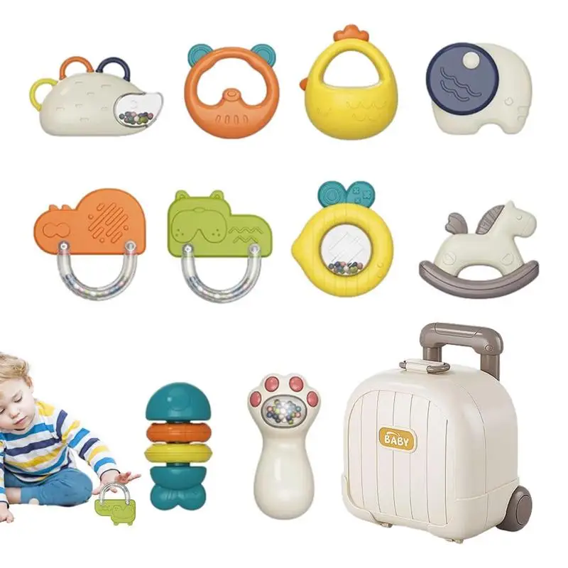 

Rattle And Sensory Teether Toy Kid Rattle Teething Toys Music Learning Toys Easy Grip Small Kids Teether Toy Soft Developmental