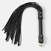 60CM PU Leather Horse Whip,Handmade Suede Flogger Bull Whip Cowhide Horse Riding Whip Handle with Iron Hoop 2