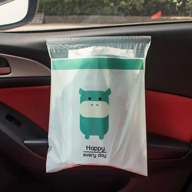 Car Trash Bag Disposable Self-Adhesive Garbage Can for Auto Seat Back Hanging Trash Bag Office Kitchen Garbage Storage