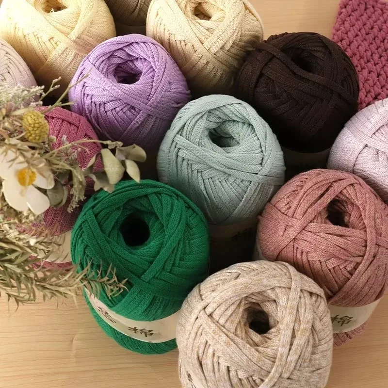 1Pc 200g Cloth Strip Line for Crocheting Hand Knitting Flat Yarn Crochet Bag hat mat slipper amigurumi knit thread 100m 3