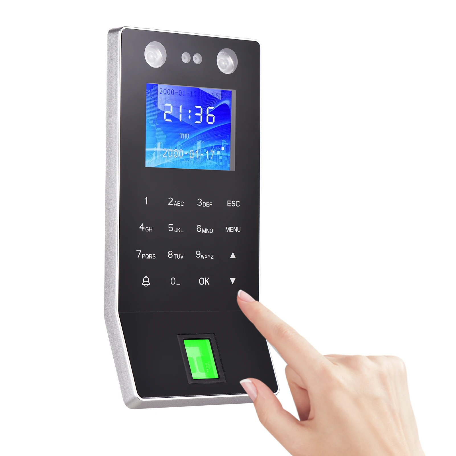 Face Recognition Fingerprint Password Attendance Machine Access Control Time Clock Recorder Support ID Card Device Employee