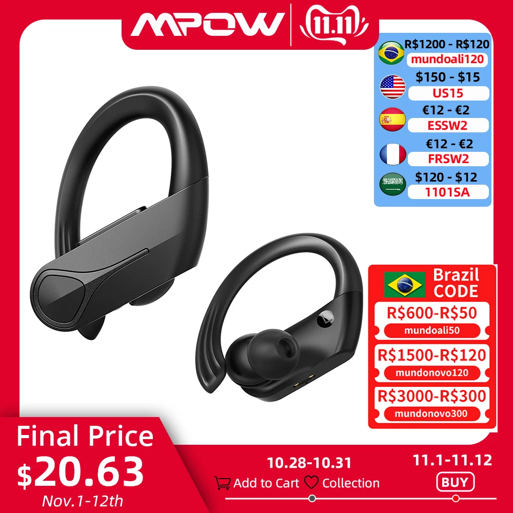 Wireless Bluetooth Earbuds Mic | Wireless Waterproof Headphones - Earphones & Headphones - Aliexpress