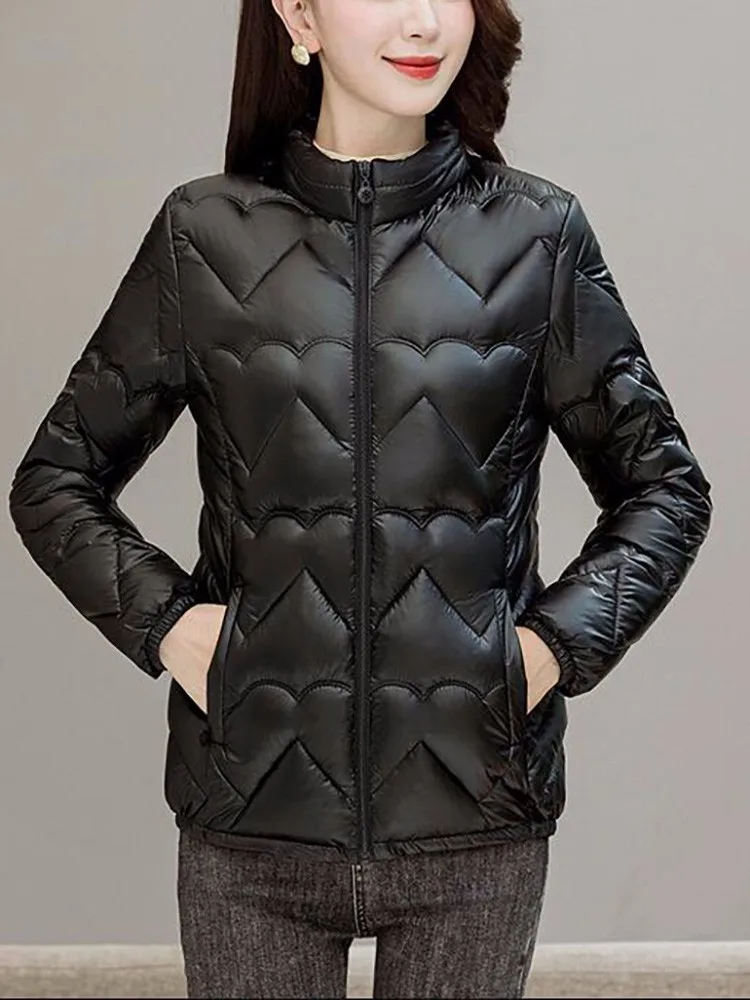 

Yzeqi Women Winter Down Jacket Parkas Short Coat Casual Jacket Slim Stand-up Collar Parka Thick Warm Snow Wear Padded Clothes
