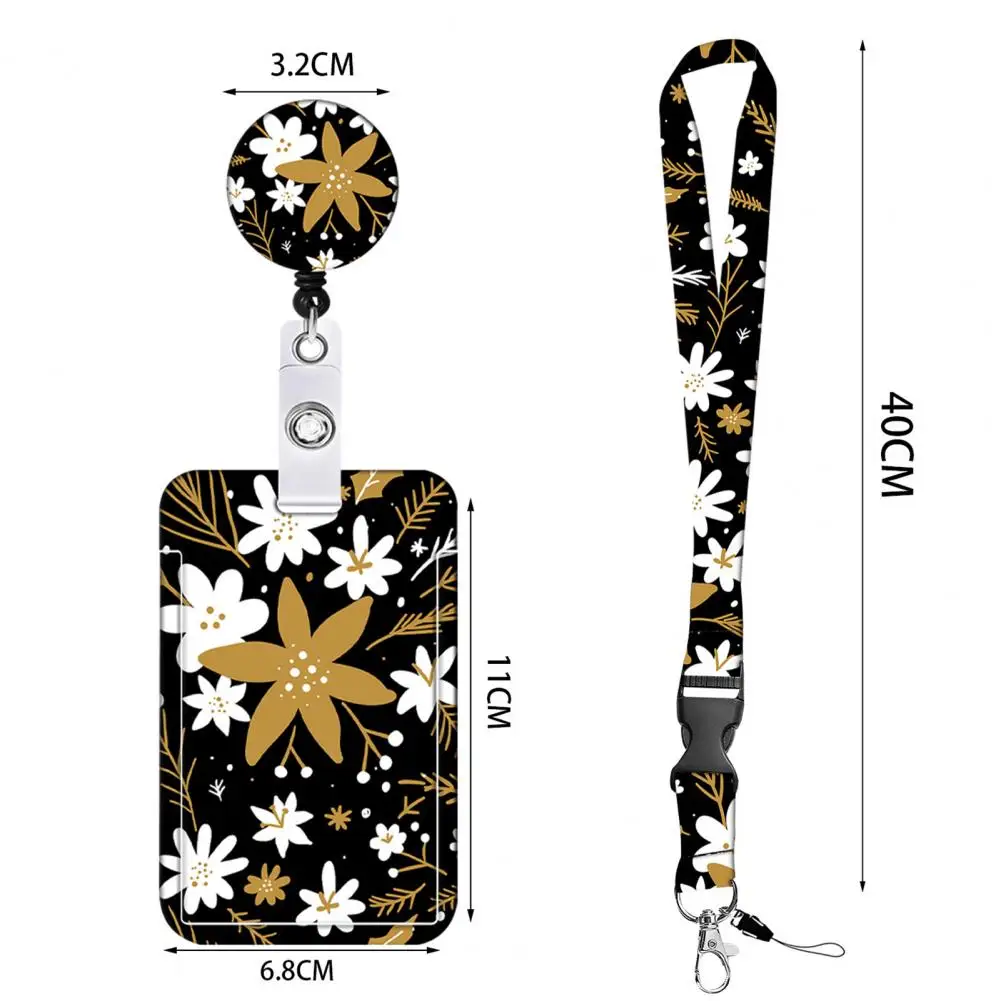 Badge Holder Detachable ID Badge Holder Exquisite Pattern