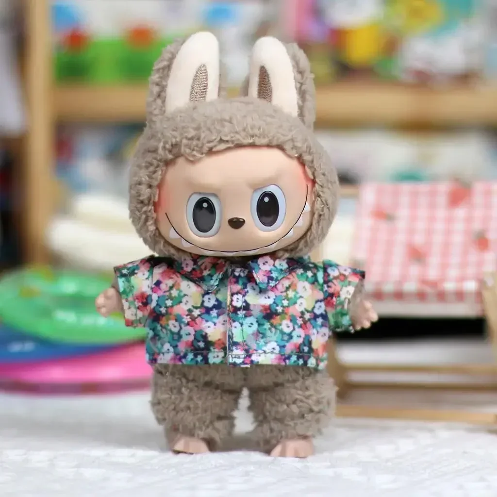 thumbnail image 1 of Ropa y accesorios para minimuñecos de peluche de 17 cm para Kpop coreano Exo Labubu Idol, camisa con flores, chaqueta de cuero, falda, ropa de regalo, 1 of 5