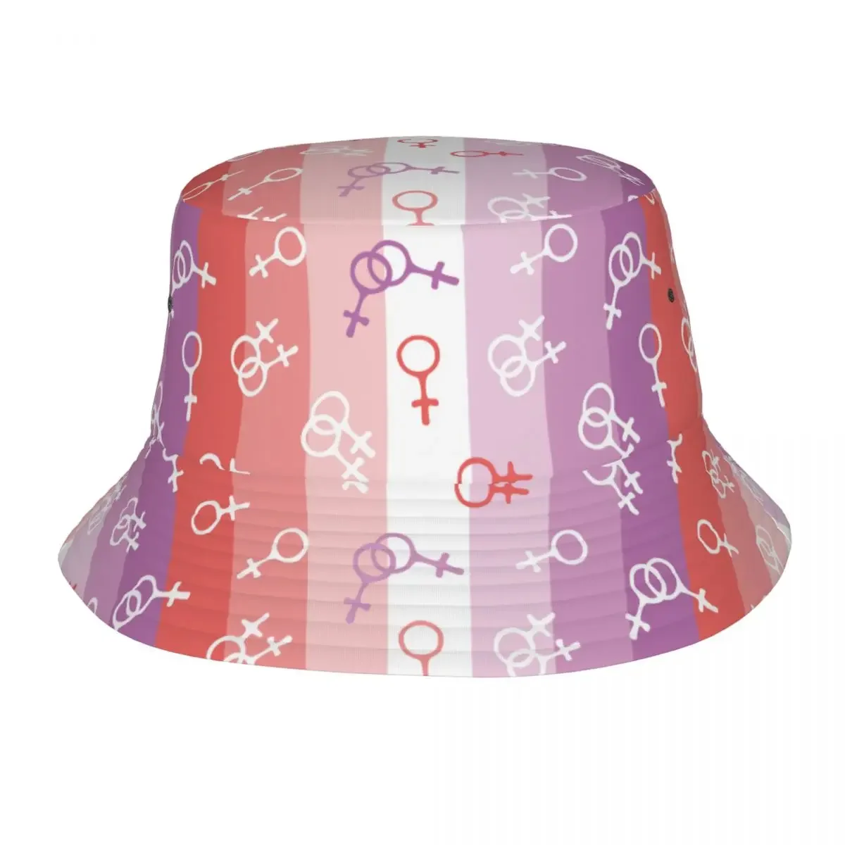 

Lesbian Pride Flag Bucket Hats Pride Month Headwear Accessories Female Gender Cap Woman LGBTQ Gay Love Homosexual Bob Hat