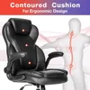 Big and Tall Office Chair 400lbs-Heavy Duty Executive Desk Chair with Extra Wide Seat, High Back Ergonomic Leather 5