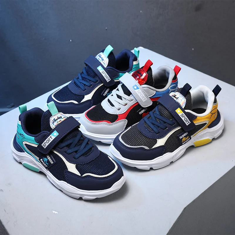 Mode fire sæsoner børnesport Drenge Løbefritid Åndbar udendørs børn Casual Letvægts sneakersko_voghion.com