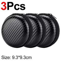 Compact Earphone Carrying Case: Portable EVA Storage Bag & Travel Pouch (3Pcs Round)