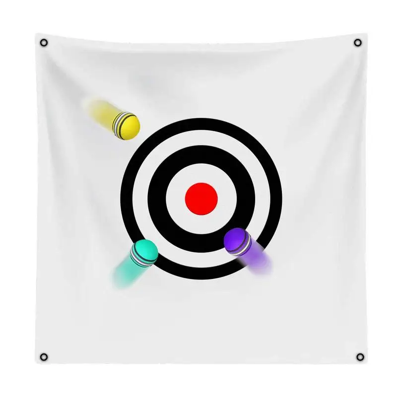 

Golf Target Net 59inch X 59inch Hitting Cloth Red Target Hanging Circle Backstop Foldable Indoor Golf Practice Training Aids