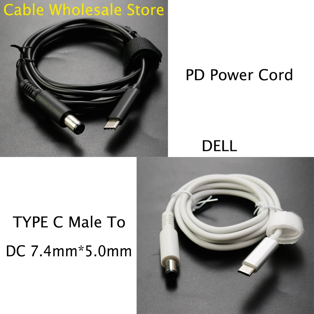 

1Pcs C-Type Male To DC 7.4mm*5.0mm PD Power Cord Charging Cable Power Converter Adapter Suitable For Dell Laptops