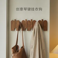 Wooden Hooks Hanger Wall Mounted Coat Hooks Key Holder Hat Scarf Handbag Hook Hanger Towel Rack Customize Coat Hook  Organizers 2