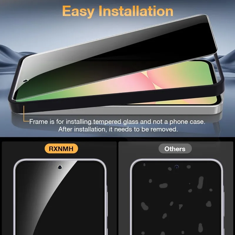 Enhanced Privacy Screen and Lens Protector with 9H Tempered Glass and Fingerprint Unlock