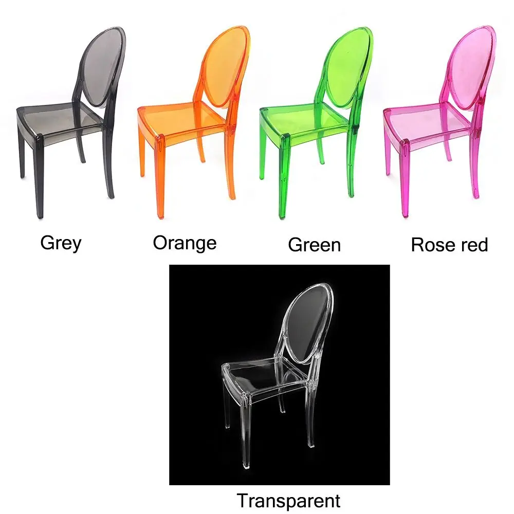 1/6 Scale Dollhouse Leisure Chair Multicolor Accessories Miniature Furniture Plastic Playing House Mini Backrest Chair House