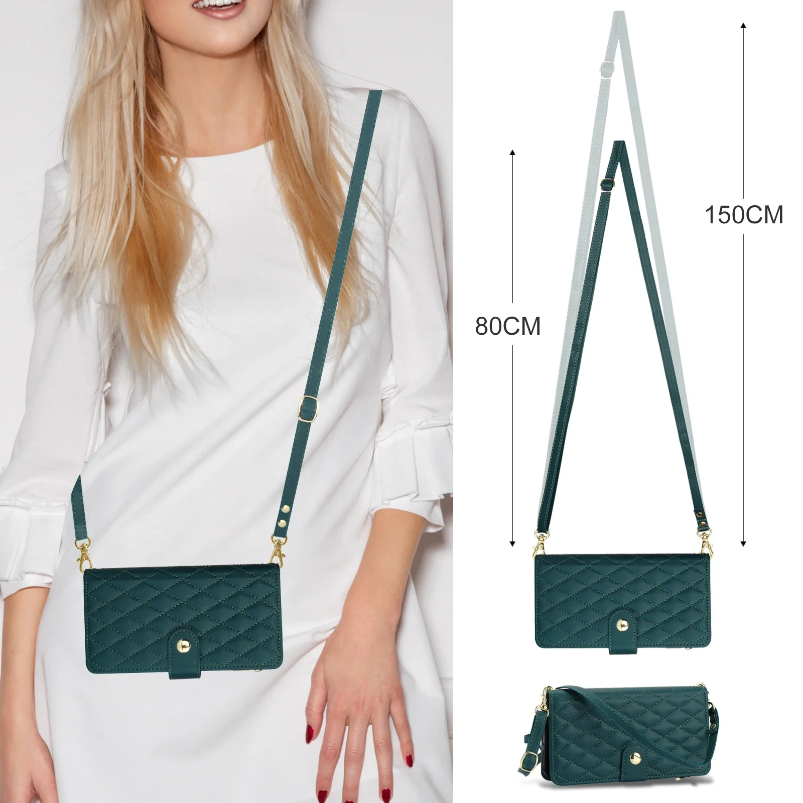 Custodia per telefono in pelle di vibrazione con cordino lungo di lusso per Google Pixel 8 Pro 7 7A 6 6A Portafoglio con cerniera con corda da polso Multi Card Cover Coque Bag_voghion.com