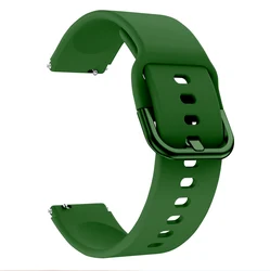 Colorful Lightweight Rubber Watchstrap with Buckle - 18mm universal (Pine green)