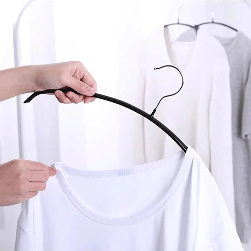 Clothes Hanger Storage Hanger 5PCS Impregnated Plastic Semi-circle Adult Clothes Hanging No Trace Non-slip Bolting Clothes