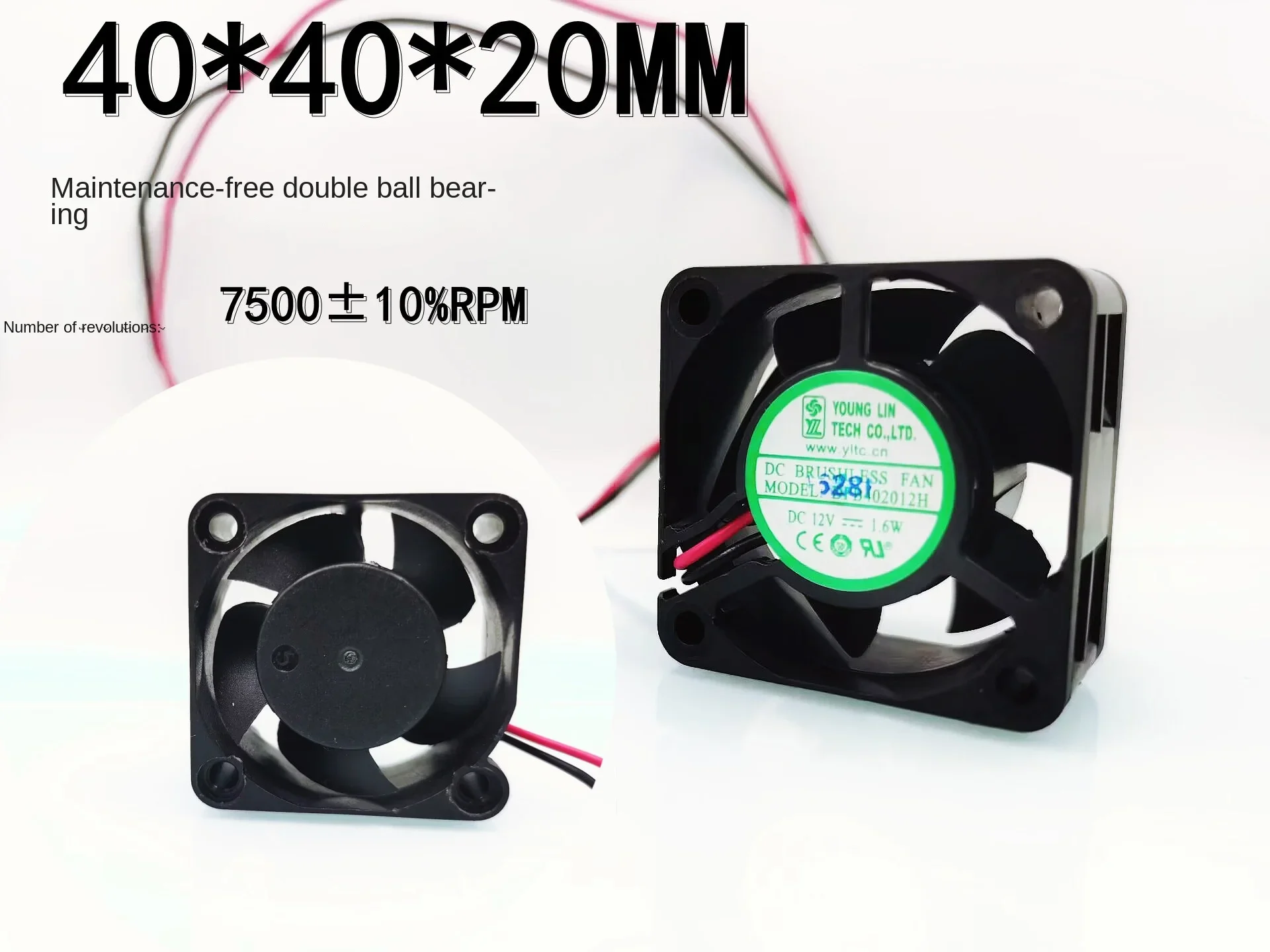 

40*40*20MM Brand New & Original Dfb402012h Double Ball Bearing 12V 1. 6w 4020 Small 4cm Cooling Fan