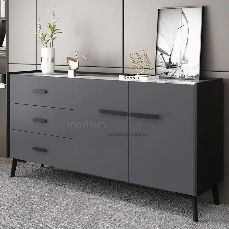 Italian Minimalist Rock Board Side Cabinet Simple Modern Living Room Wall Cabinet Kitchen Household Storage Furniture For Home
