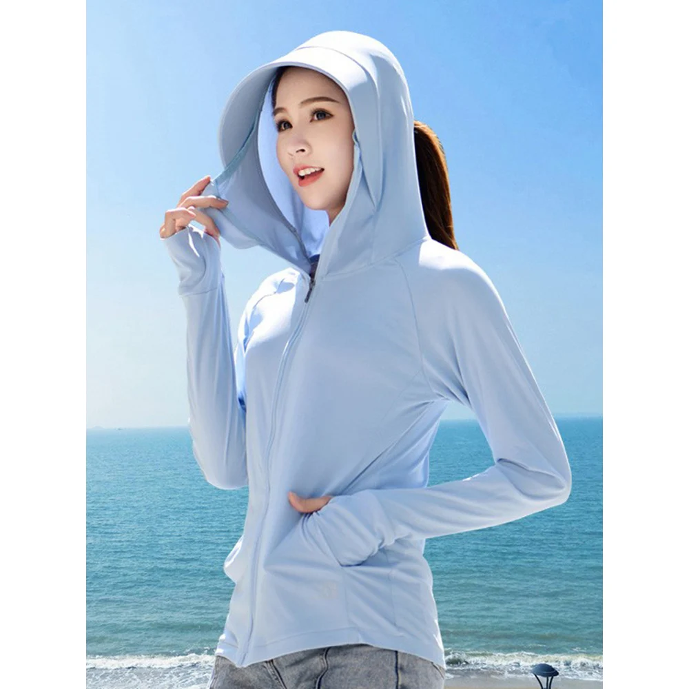 Summer UV Sunscreen Jacket Women Cycling Fishing Outdoor Sport Sun