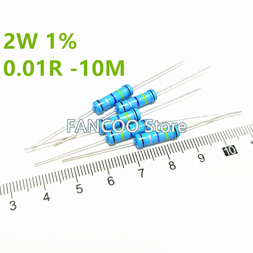 

200PCS/BAG 2W 1% Metal FIlm Resistor 1.1K-10K 1.1K 1.2K 1.3K 1.5K 1.6K 1.8K 2K 2.2K 2.4K 2.7K 3K 3.3K 3.6K 3.9K 4.3K 4.7K 5.1K