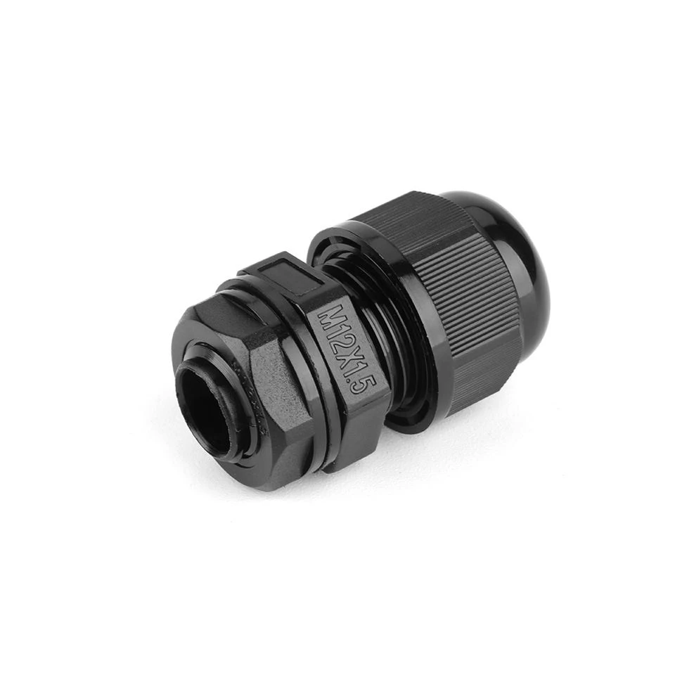 IP68 M12x1.5 for 3-6.5mm M16x1.5 M20x1.5 M22 Wire Cable CE White/Black Waterproof Nylon Plastic Cable Gland Connector
