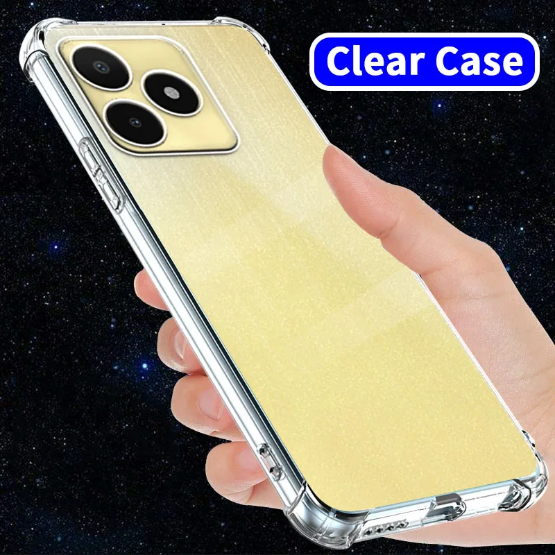 Coque Silicone transparent avec coins renforcés Realme C51 Transparent main image 0
