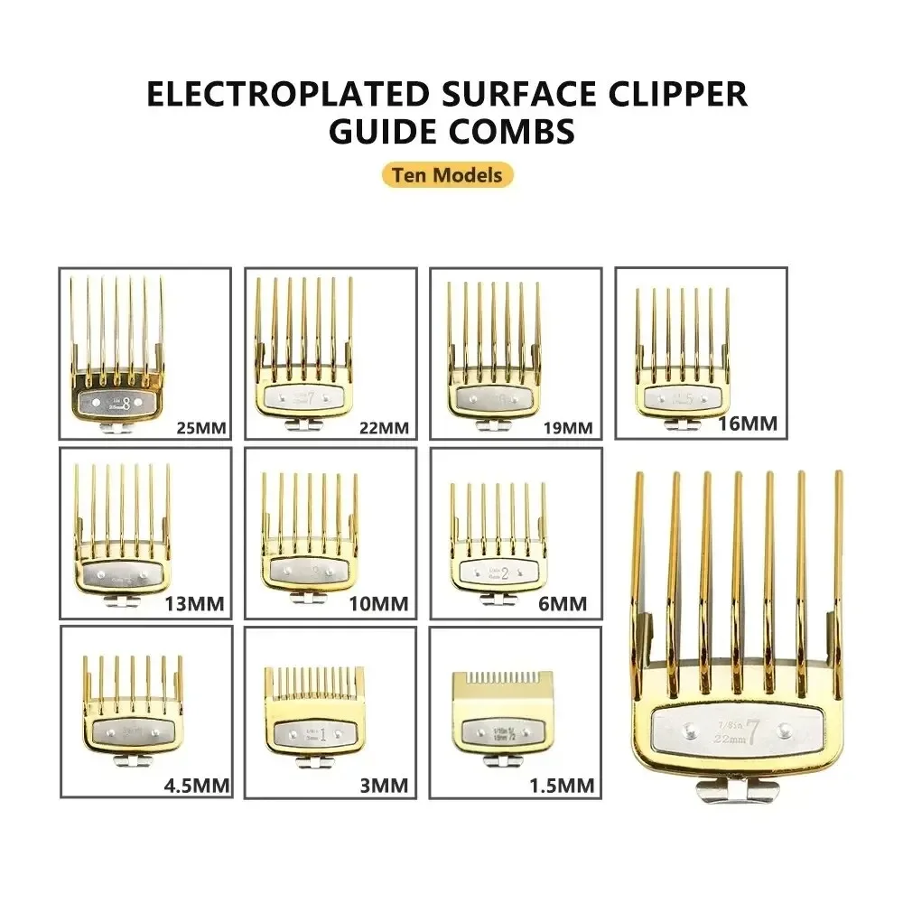 8/10pcs Professional Hair Clipper Limit Guide Comb For Wahl Trimmer Universal Barber Guide Comb Haircut Tool Clipper Limit Combs hair clipper guide comb