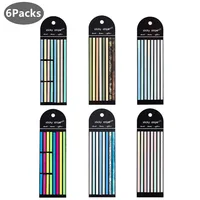 6Packs/Set Sticky Transparent Sticky Notes Self-Adhesive BookMarkers Annotation Reading Book Clear Tab Kawaii Cute Stationery 1