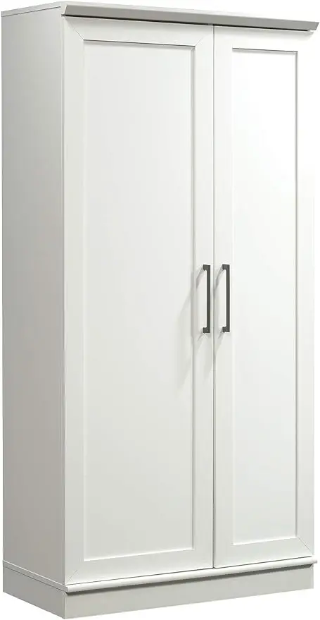 

Sauder HomePlus Storage Pantry Cabinets, L: 35.35" X W: 17.09" X H: 71.22", Soft White Finish Kitchen Furniture PortableWardrobe