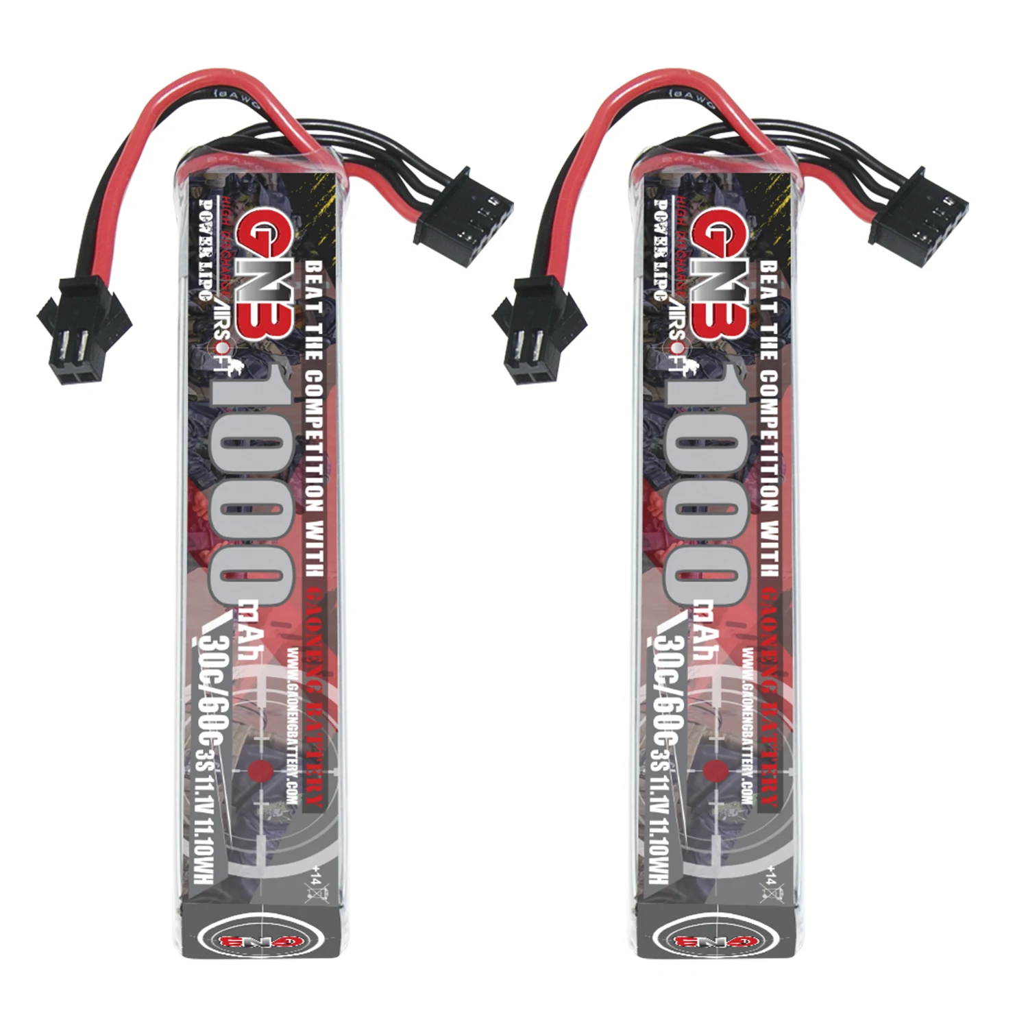 Gaoneng Gnb 1000mah 3s 30c 60c 11.1v Sm Lipo Battery Airsoft Airgun M4 Crane Stock M240b