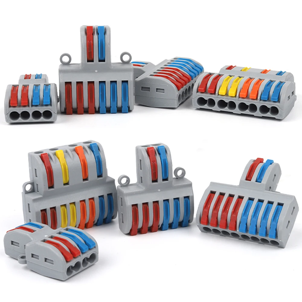 Quick Wire Connector Universal Electrical Cable Push-in Terminal Block Conductor Lever Crimp SPL 42/62/82 Butt Home Junction Box