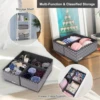 12pcs Dresser Drawer Organizers - Sturdy Fabric, Foldable, Versatile  Boxes and Wardrobe Dividers - Perfect for Socks, Underwear 6