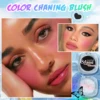 Black Color Changing Blush, Waterproof Brightening Light-Wight Non-Sticky Cream Blush, Beginner Friendly Hot Pink Black Blush 1