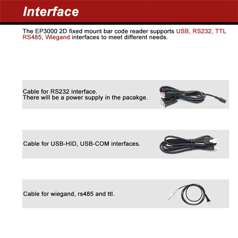 2D Barcode Scanner Module Wiegand USB RS232 Fixed Mount Scanner For Kiosk Access Control Bar Code Reader QR epson scan