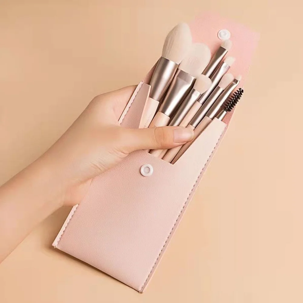 فرشاة مكياج محمولة مع شعر ناعم ، أدوات مكياج للعيو...