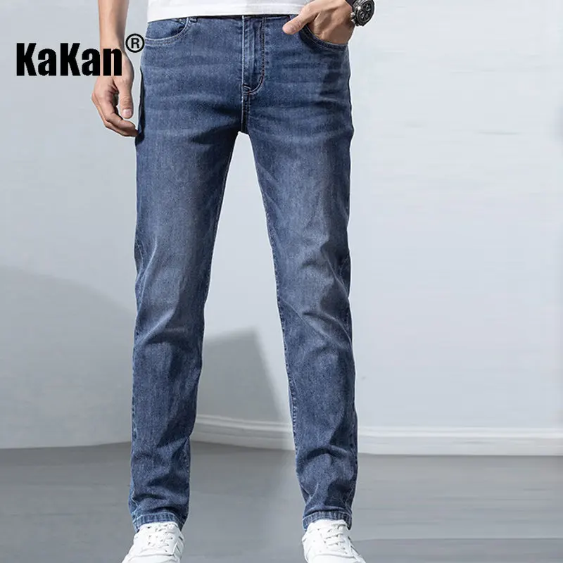 Kakan - Spring/Summer New Slim Fit Elastic Feet Jeans for Men, Korean  Brand Casual Long Jeans K42-9112