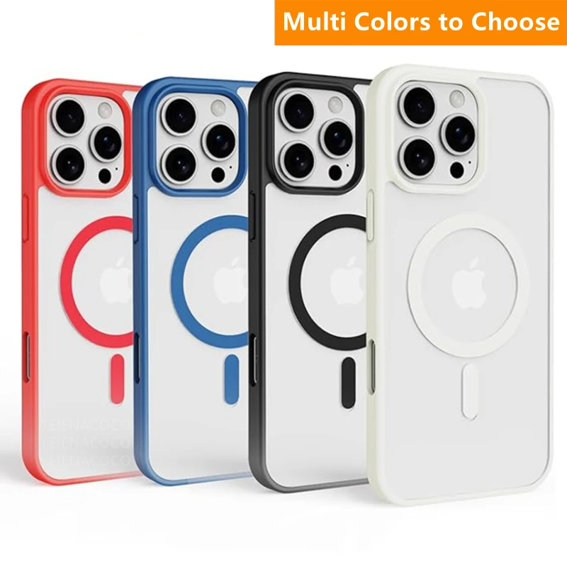Sleek Magnetic Transparent Wireless Charging Case - Fashion Edition