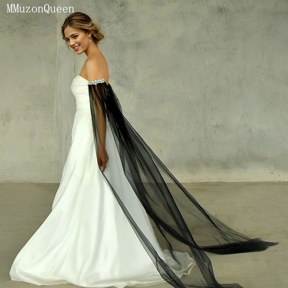 TOPQUEEN Braut-Hochzeitsschal, elegant, schulterfrei, formeller DIY-Schal mit Pailletten und Perlen, abnehmbare lange Ärmel, Mm04 – Detail 26
