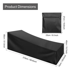 Waterproof Outdoor Furniture and Equipment Protective Cover (Lounge chair cover)